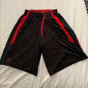 Men’s M Gray/Red AND1 Basketball Shorts